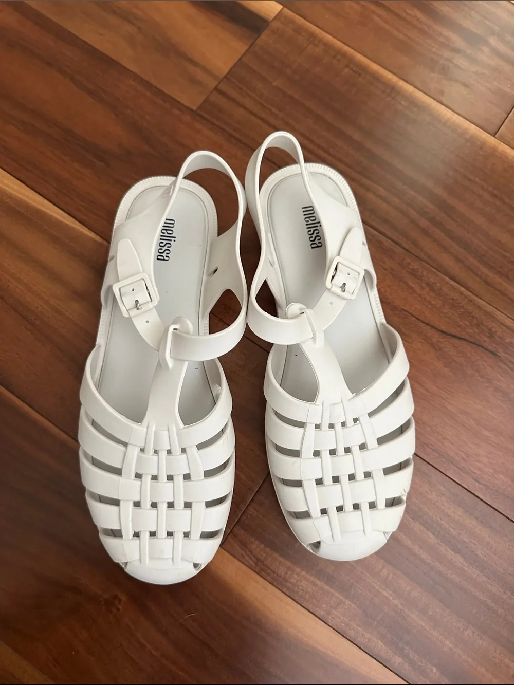 MELISSA LADIES POSSESSION WHITE MATTE JELLY SANDALS SIZE 8